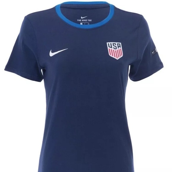 Nike Tops - Nike Womens Team USA Soccer Crest Ringer T-Shirt L